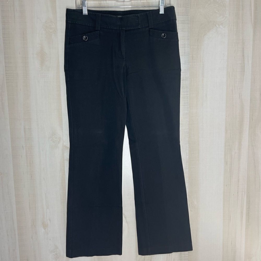Ann‎ Taylor signature black trousers pants straight leg, size 6